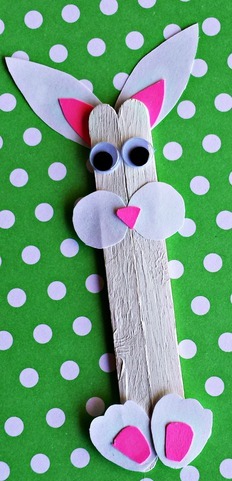Bunny Popsicle Stick Craft | AllFreeKidsCrafts.com