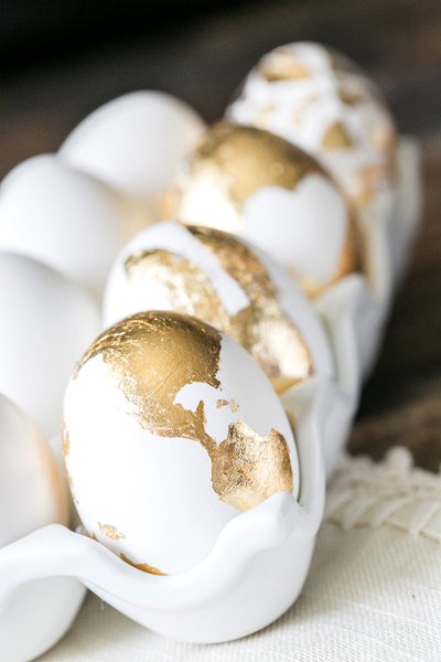 Gold Leaf Easter Egg Designs