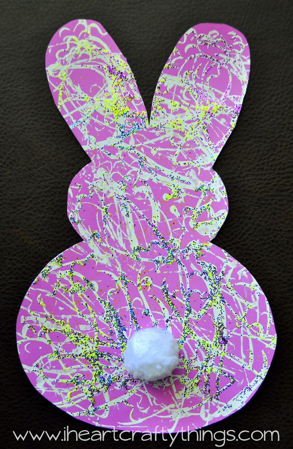 Terrific preschool years: hearts, love and valentine's day fun Glitter Stamped Bunny Craft | AllFreeKidsCrafts.com