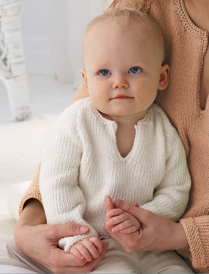 Classic Baby Sweater | AllFreeKnitting.com