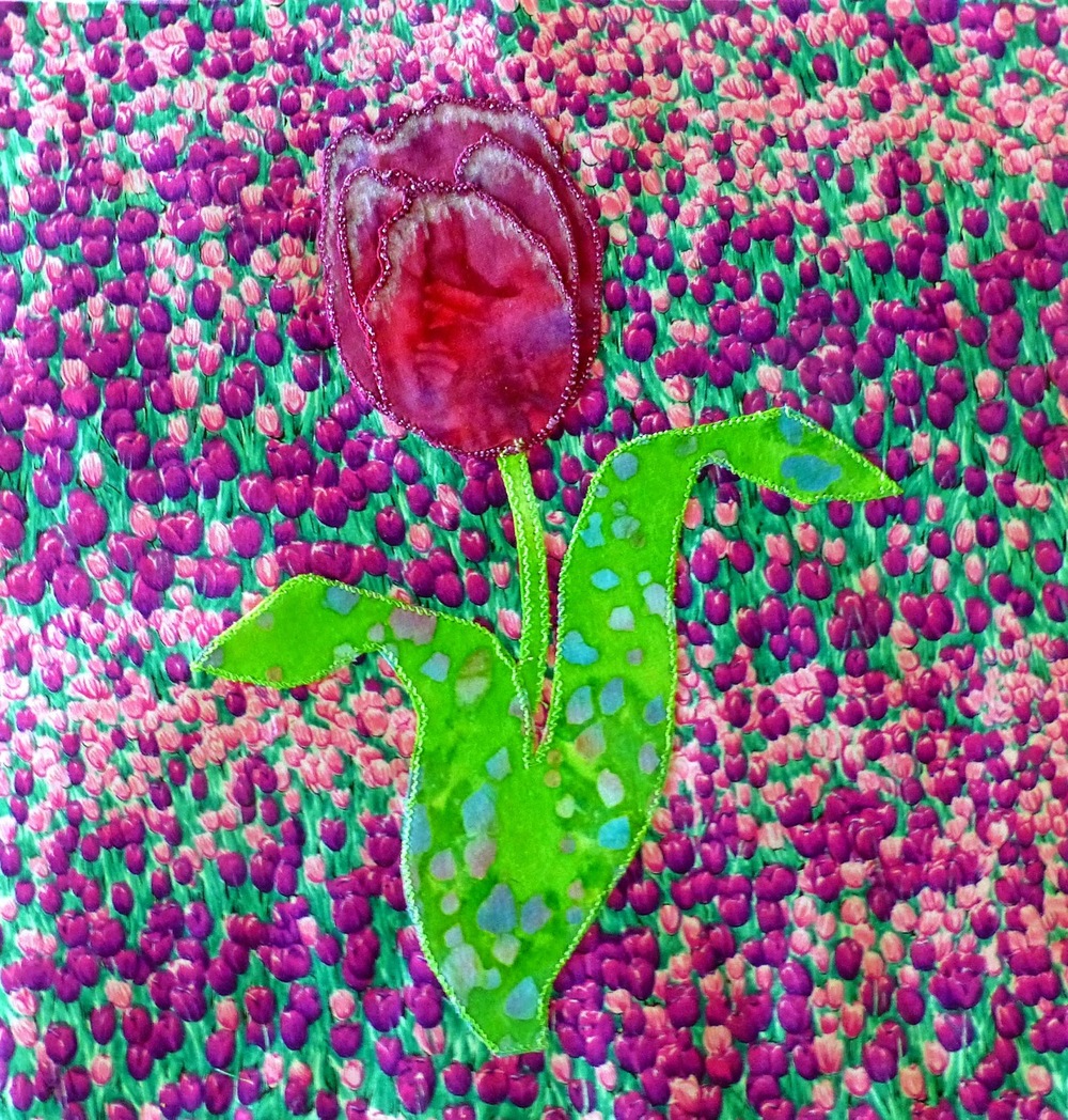 Tulip Applique Quilt Block Pattern FaveQuilts tulip-applique-quilt-block-pattern-favequilts