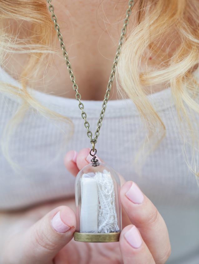 Wedding Dress Keepsake Necklace | AllFreeDIYWeddings.com