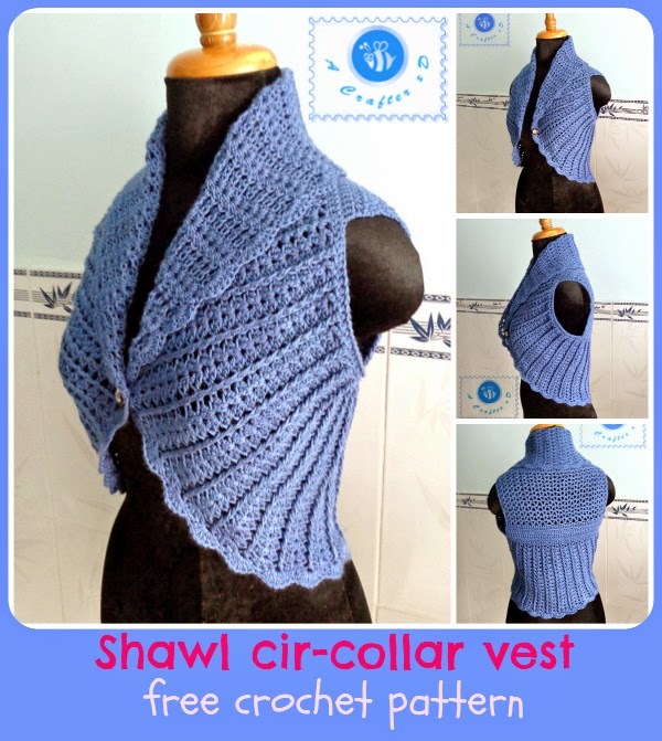 Easy crochet circle vest pattern free instructions template Easy crochet circle vest pattern free instructions template