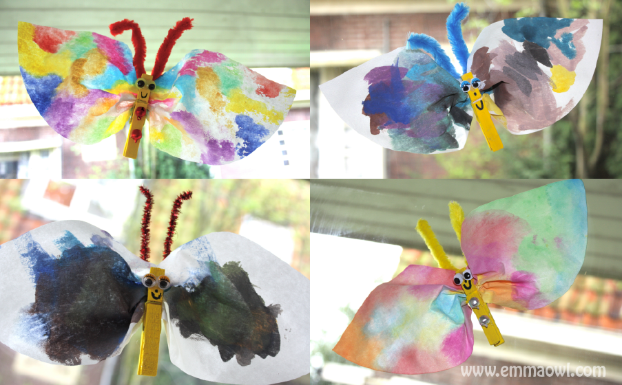 Coffee Filter Butterflies | AllFreeKidsCrafts.com