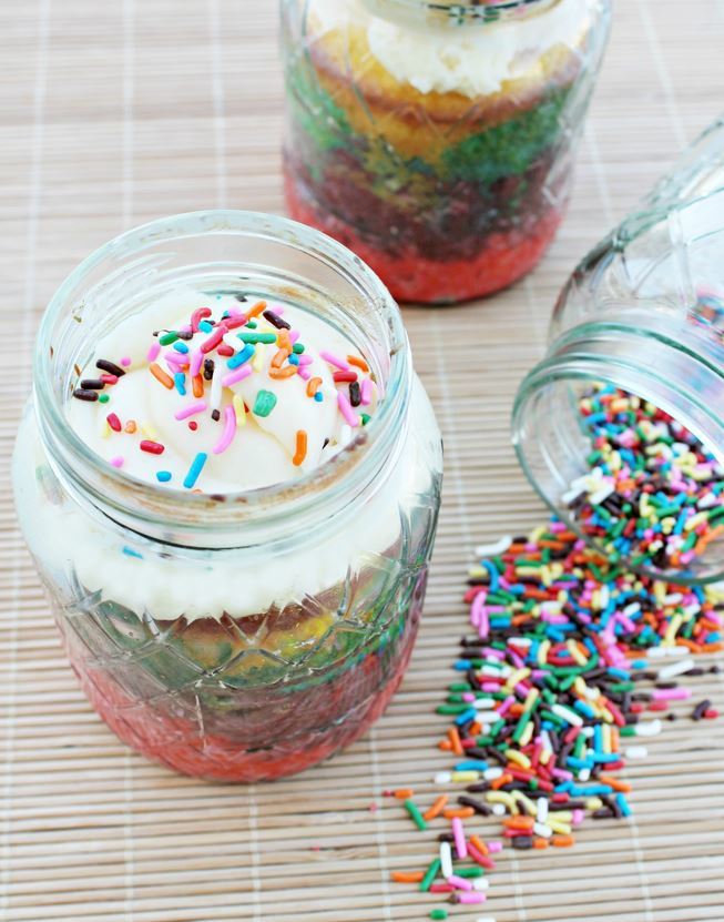 Unicorn Magic Cake Mason Jar Recipe  RecipeLion.com