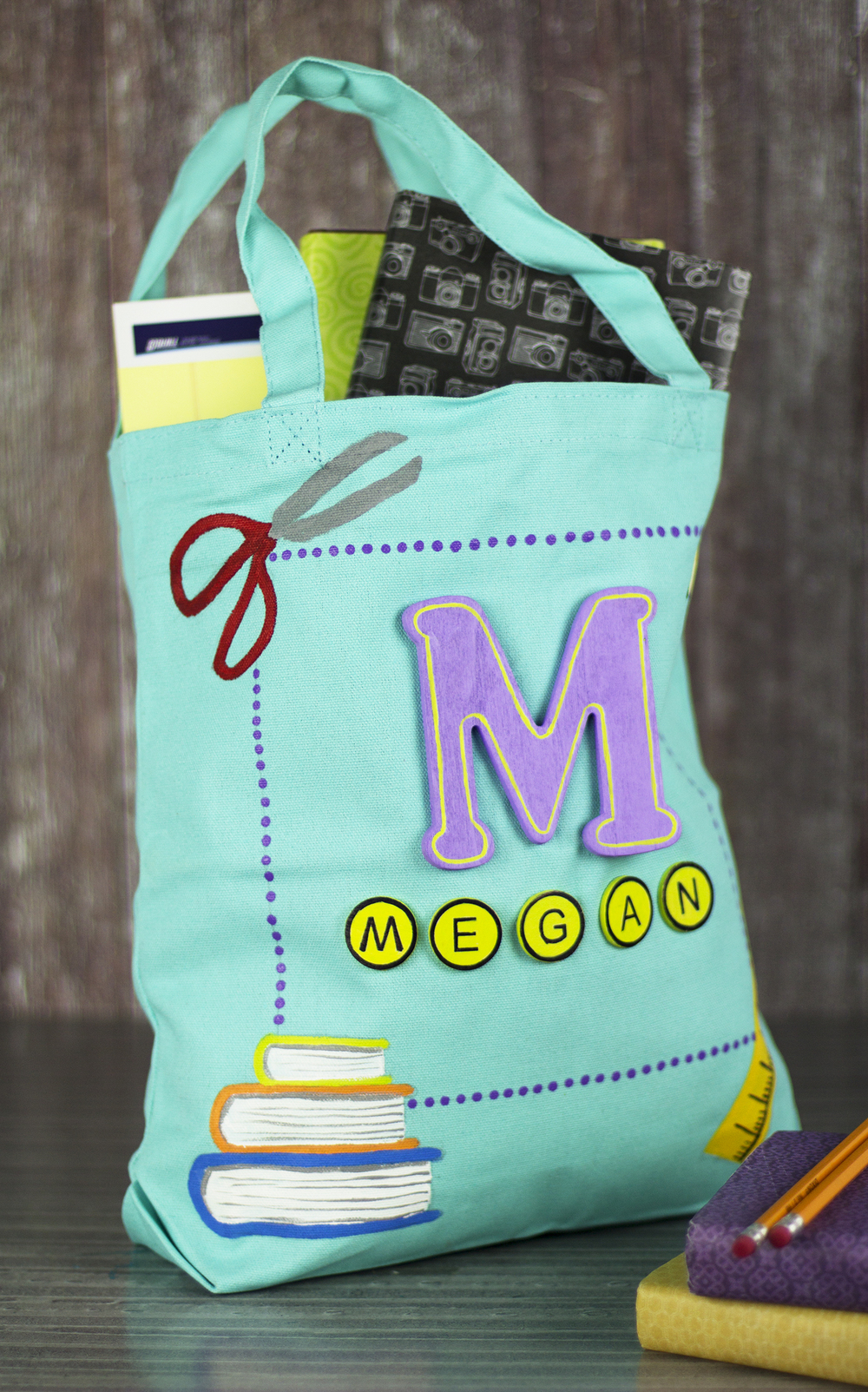 Back To School Homemade Tote Bag