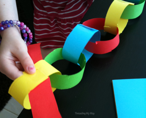origami paper chain