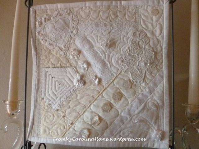 White Crazy Mini Quilt Pattern | FaveQuilts.com