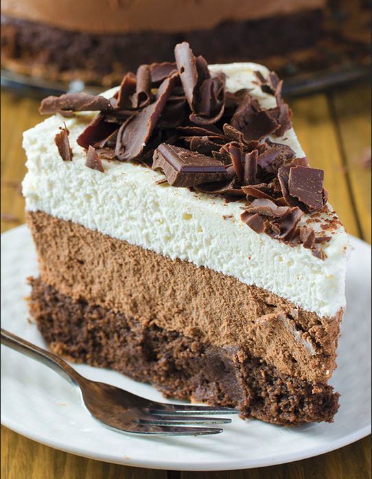Triple Chocolate Mousse Cake | TheBestDessertRecipes.com
