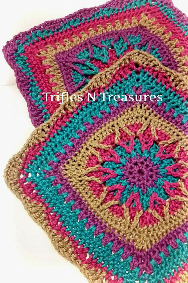 Starburst Crochet Granny Square