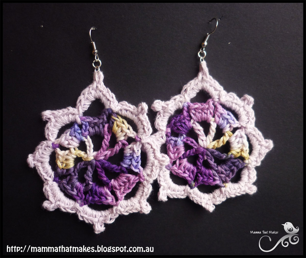 Iris Crochet Earrings Pattern FaveCrafts.com