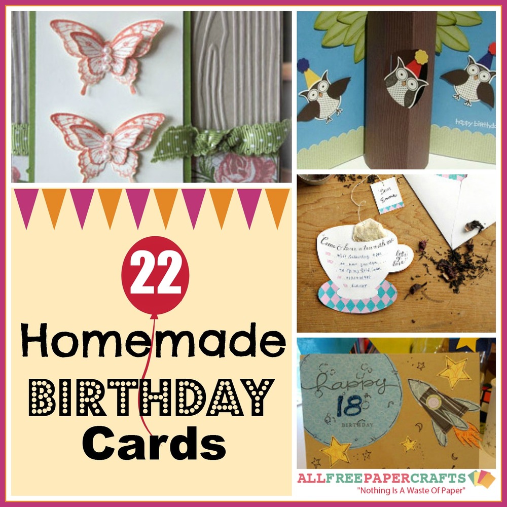 22 Homemade Birthday Cards | AllFreePaperCrafts.com