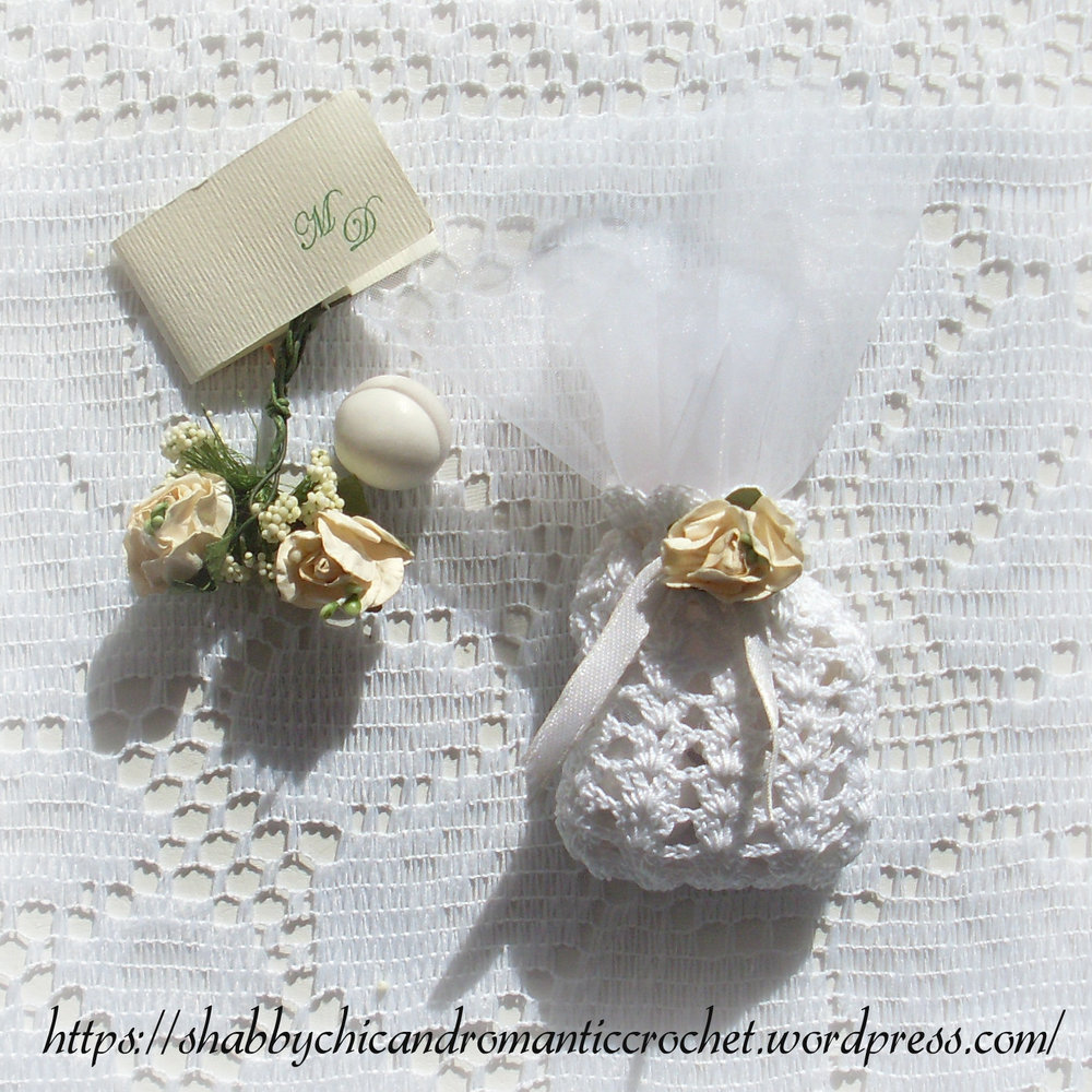 sign favor ideas wedding Stitch Favor Sachet Wedding Shell Crochet