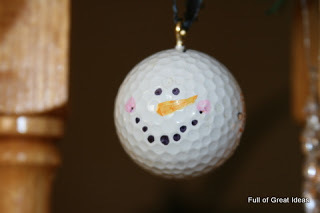 Golf Ball Snowman Christmas Ornament Craft | AllFreeChristmasCrafts.com