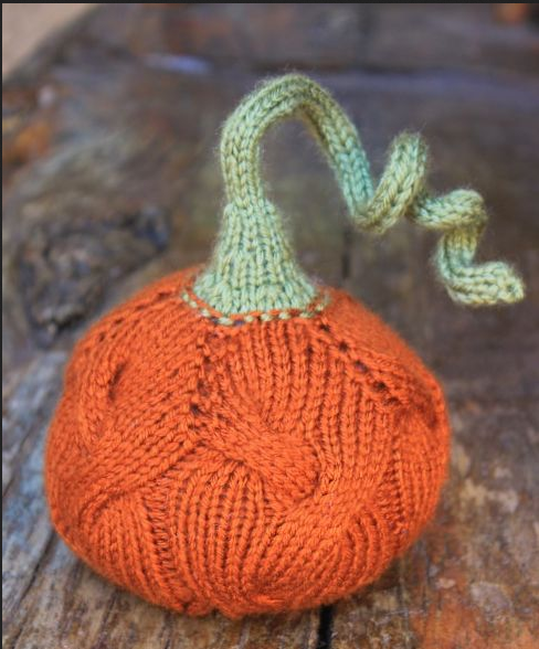 Cable Knit Pumpkin Pattern | AllFreeKnitting.com