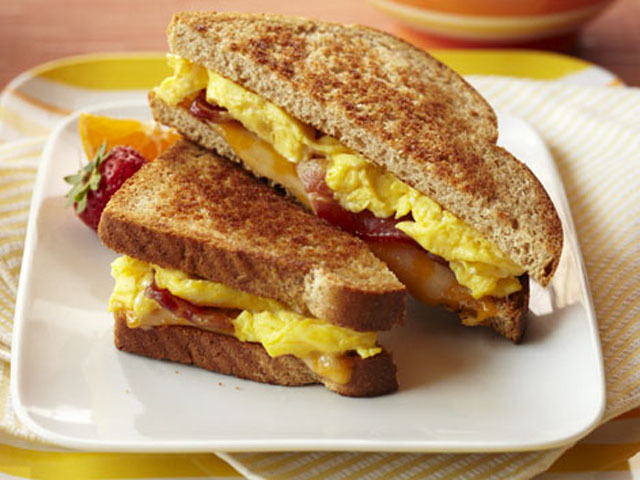 Bacon 'n' Egg Breakfast Grilled Cheese | MrFood.com