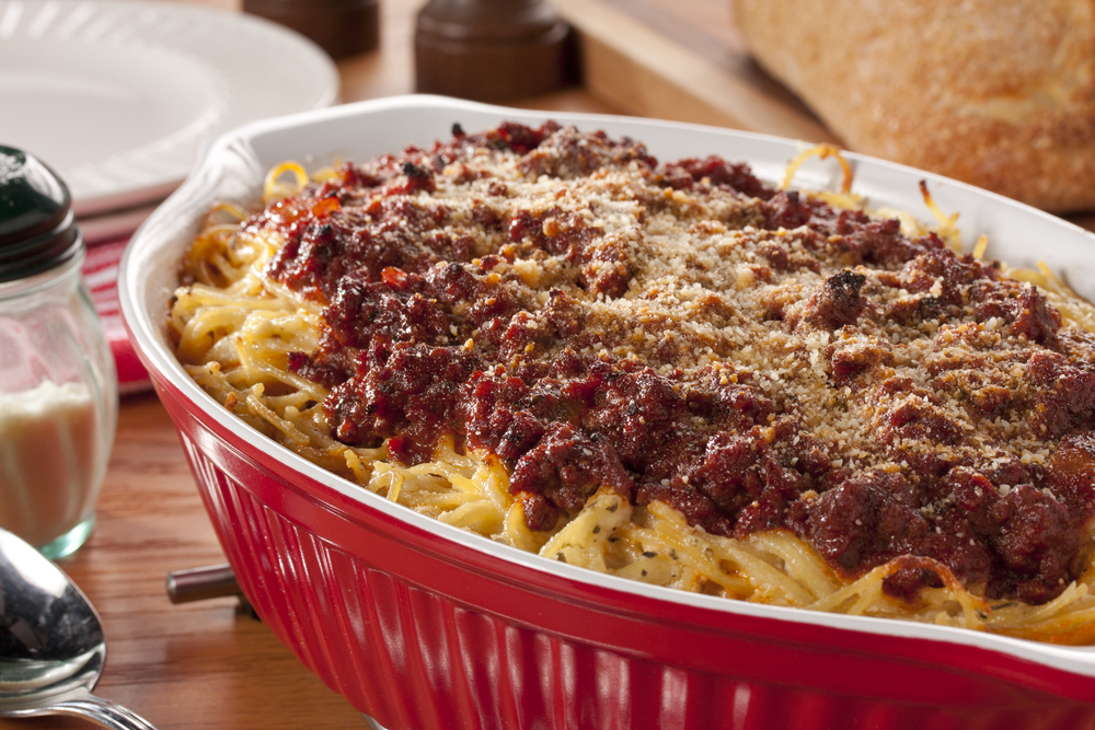 Baked Tuscan Spaghetti Casserole | MrFood.com