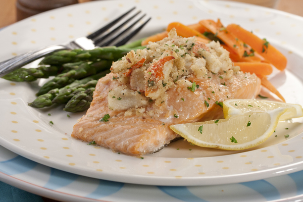 recipe baked rice salmon Crabmeat MrFood.com Stuffed Salmon recipe baked rice salmon Crabmeat MrFood.com Stuffed Salmon