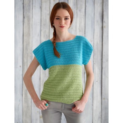 Crochet Summer Colorblock Top | AllFreeCrochet.com