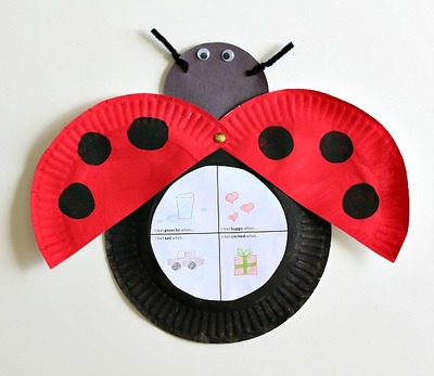 Ladybug Paper Plate Project | AllFreeKidsCrafts.com