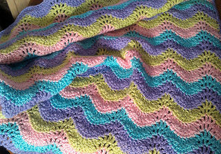 Pastel Heaven Baby Blanket | AllFreeCrochet.com