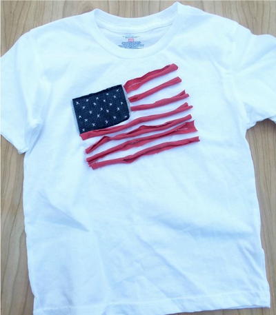 Patriotic Flag T-Shirt | AllFreeHolidayCrafts.com