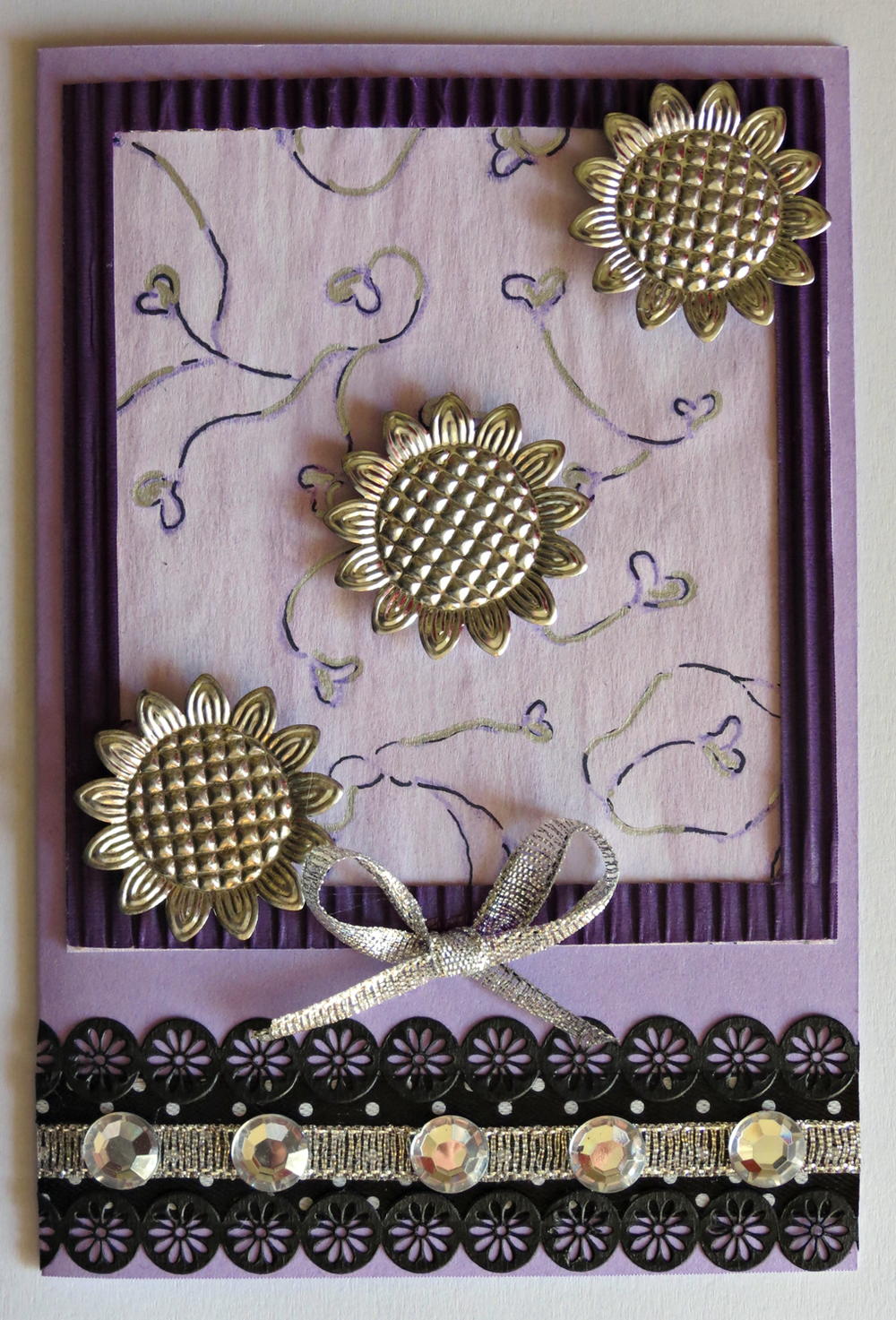 Splendid Purple Birthday Card | AllFreePaperCrafts.com