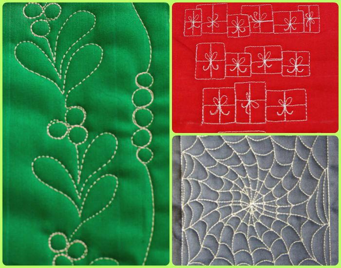 15 Free Motion Quilting Holiday Patterns FaveQuiltscom Vintage clip art