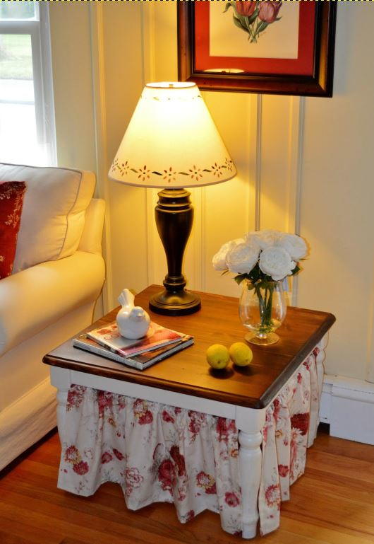 Easy Side Table Skirting Tutorial FaveCrafts.com Easy Side Table Skirting Tutorial FaveCrafts.com