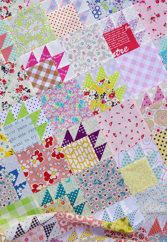 Scrappy Bear Paw Quilt and Block | FaveQuilts.com