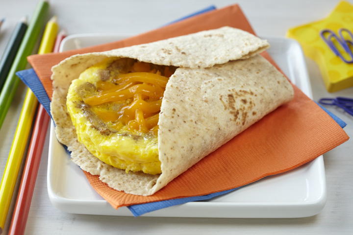 egg-sausage-and-cheddar-breakfast-tortilla-mrfood