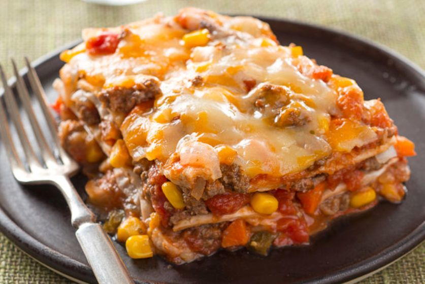 The Best Layered Burrito Bake