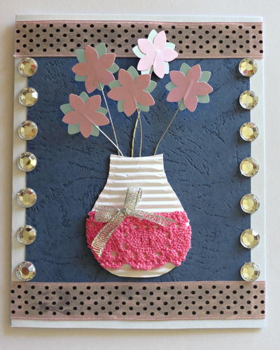 3d flower vase birthday card allfreepapercrafts