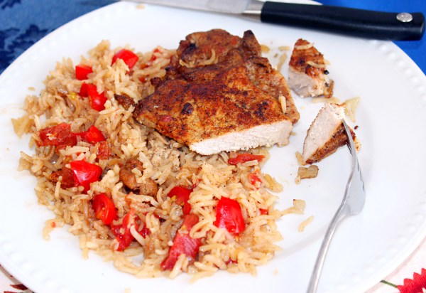 recipe for baked pork chops and rice