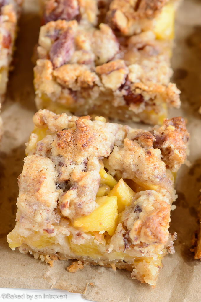 Easy Nectarine Crumble Bars