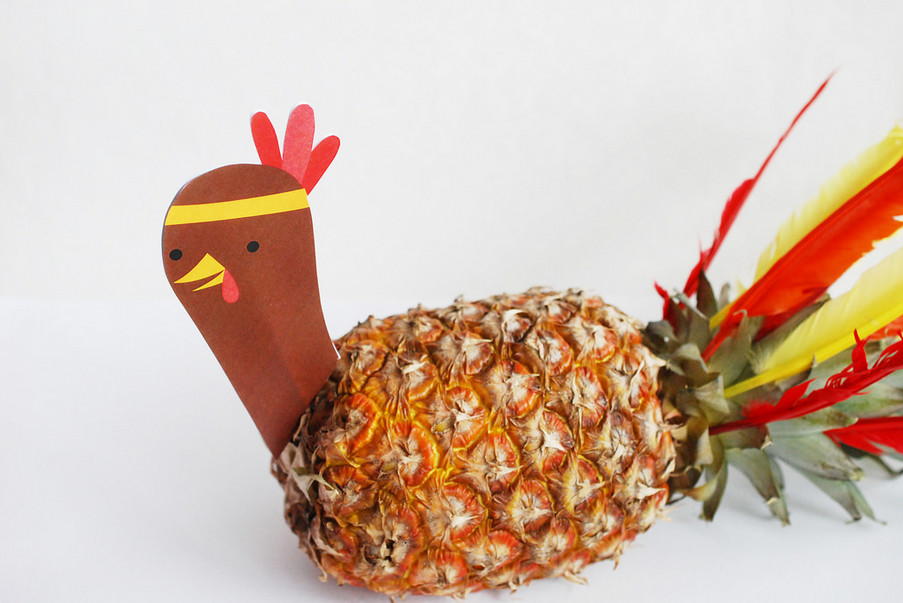 printable-pineapple-turkey-diy-decor-allfreepapercrafts