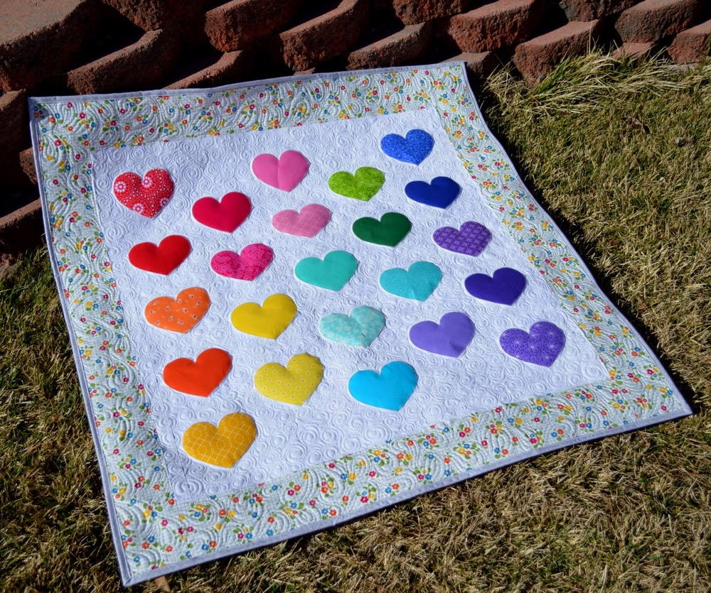 Lovey dovey baby quilt  allfreesewingcom Lovey dovey baby quilt  allfreesewingcom