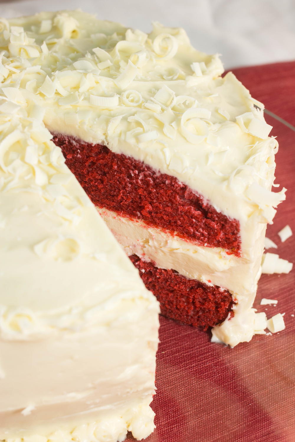 Red Velvet Lemon Cheesecake Cake | TheBestDessertRecipes.com