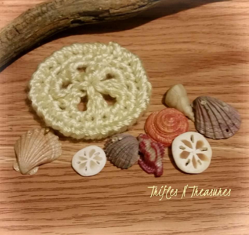 Sand Dollar Crochet Applique Pattern