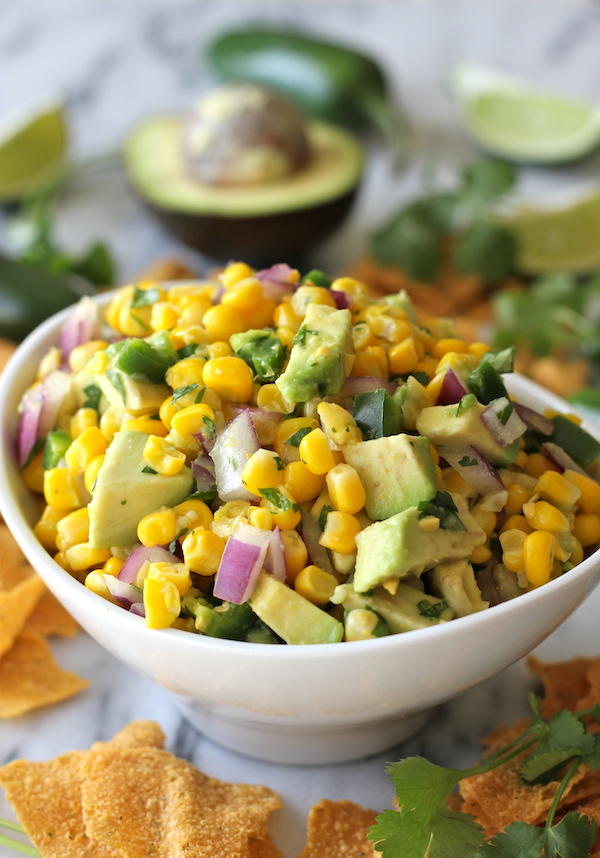 Better Than Chipotle Avocado Corn Salsa | AllFreeCopycatRecipes.com