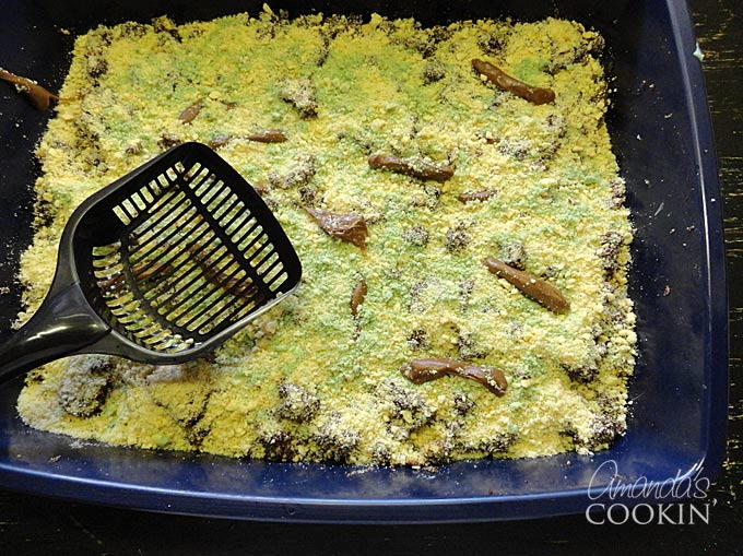 Halloween Party Kitty Litter Cake | AllFreeCasseroleRecipes.com