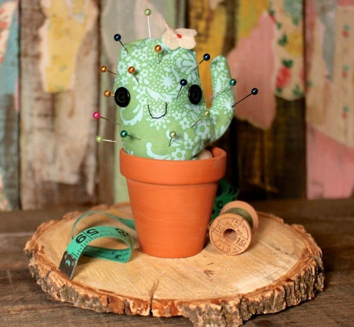 Smiling Succulent Diy Pincushion