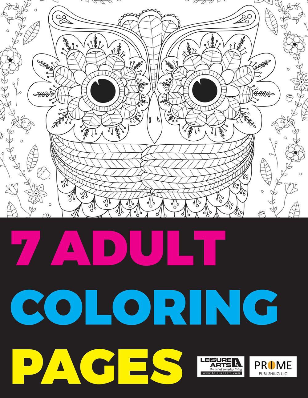 16 Projects to Make with Adult Coloring Book Pages 7 Adult Coloring Pages free eBook