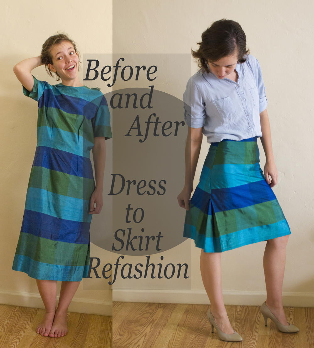 Dress to Skirt Refashion | AllFreeSewing.com