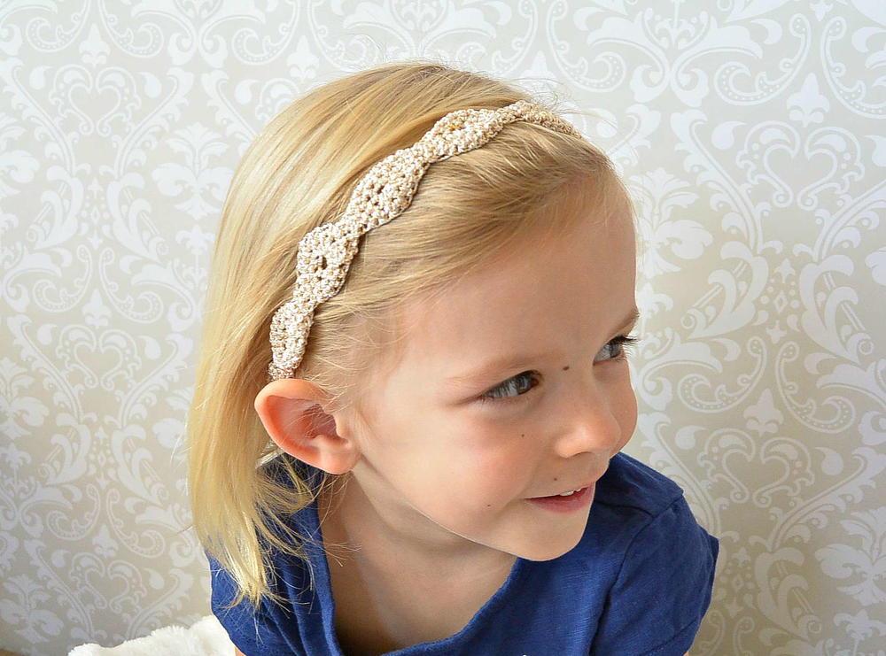 Gold Fleck Crochet Headband Pattern