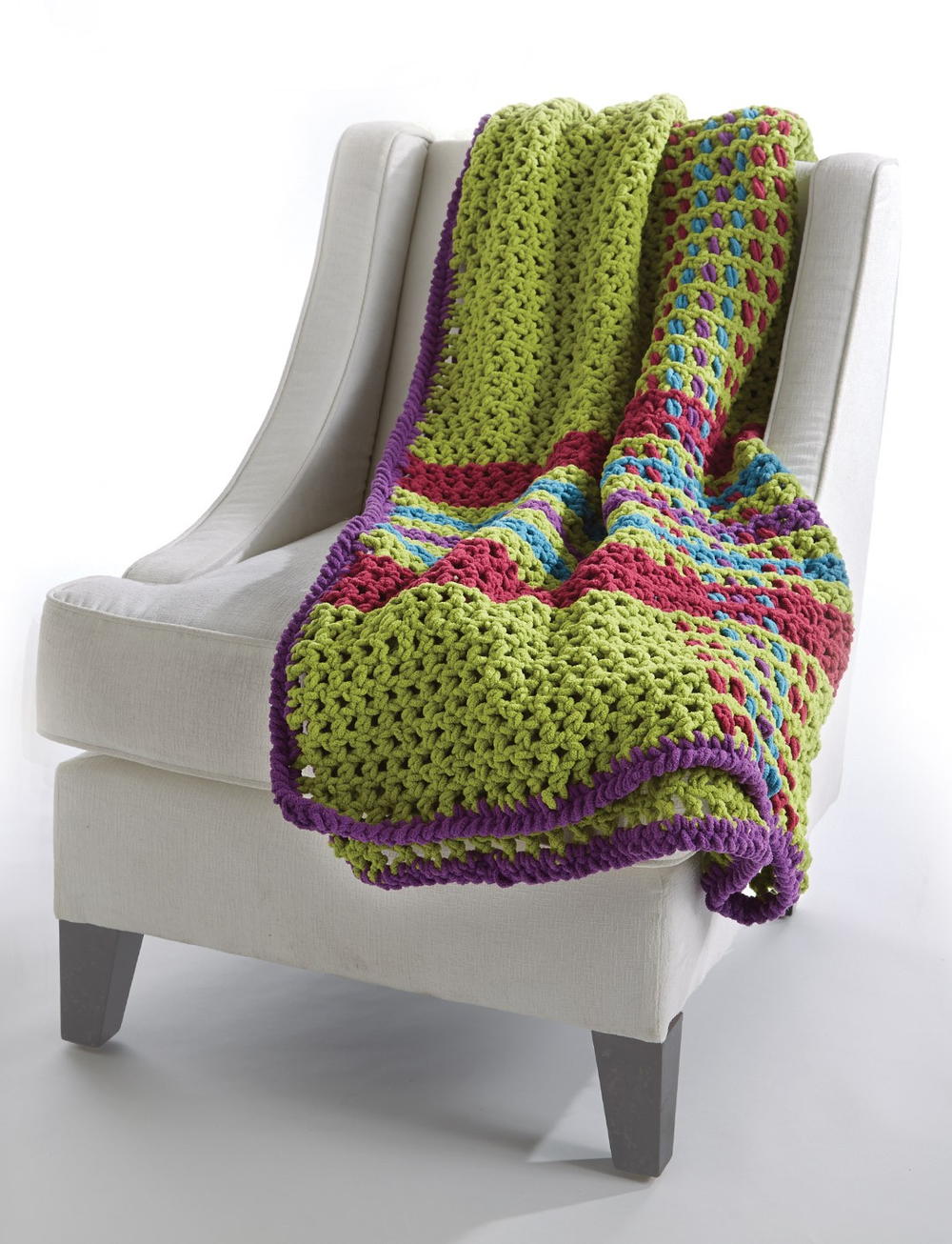 Homey Plaid Crochet Blanket AllFreeCrochetAfghanPatterns.com