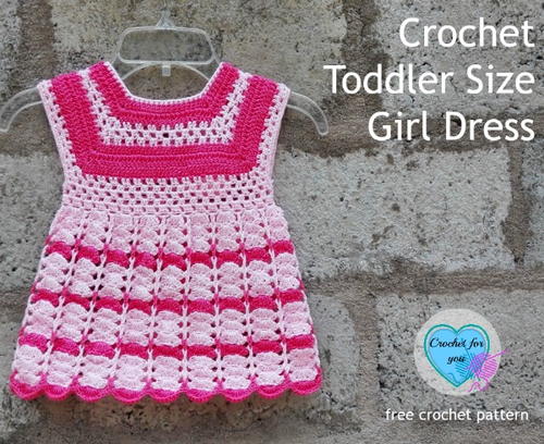 Crochet Toddler Size Girl Dress | FaveCrafts.com