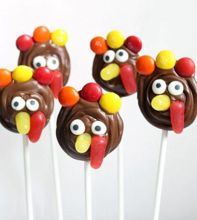 Chocolate Turkey Pops | AllFreeKidsCrafts.com