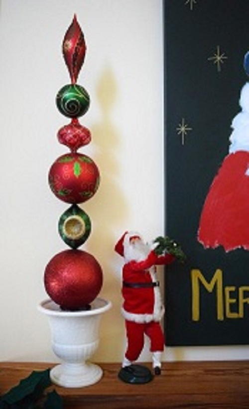 diy tie leather Craft FaveCrafts.com Ornament Topiary Christmas diy tie leather Craft FaveCrafts.com Ornament Topiary Christmas