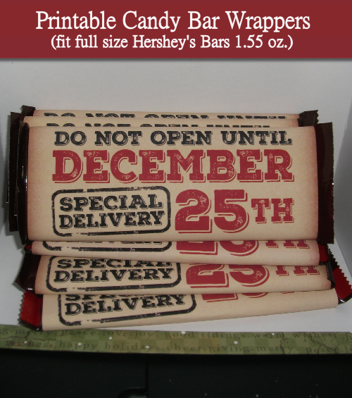 Do Not Open Until December 25th Candy Bar Wrapper ...